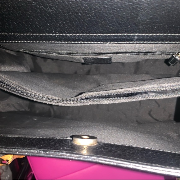 Gucci Black Leather Bamboo Handle Bag - Picture 9 of 11